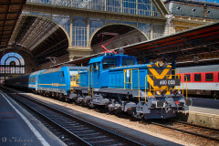 460 058 und 480 021 Bahnhof Budapest Keleki (27.06.2014)